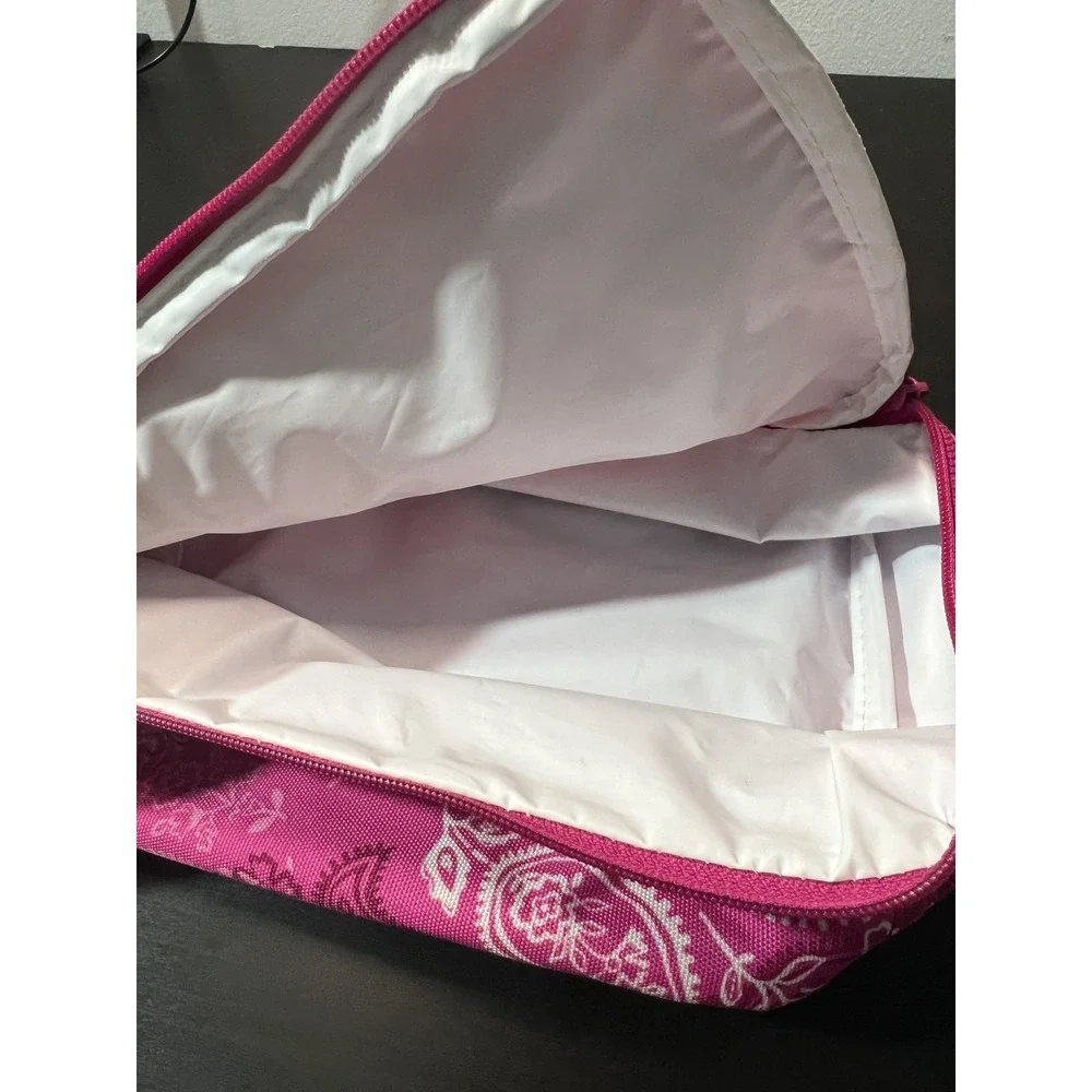 Vera‎ Bradley Pink Paisley Cosmetic Toiletry Travel Organizer Bag Case